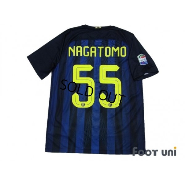 Photo2: Inter Milan 2016-2017 Home Shirt #55 Nagatomo Serie A Tim Patch/Badge w/tags