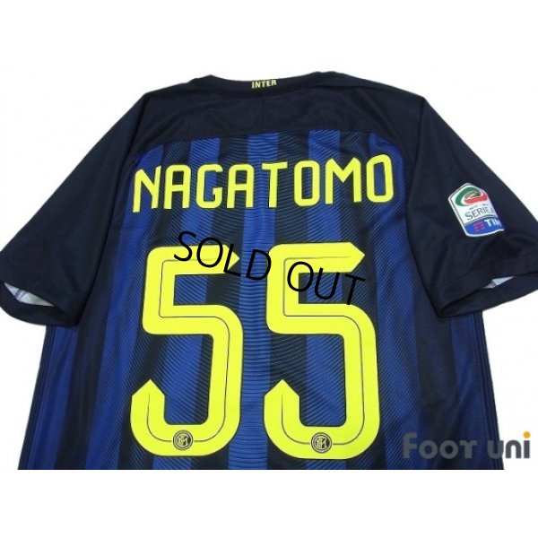 Photo4: Inter Milan 2016-2017 Home Shirt #55 Nagatomo Serie A Tim Patch/Badge w/tags