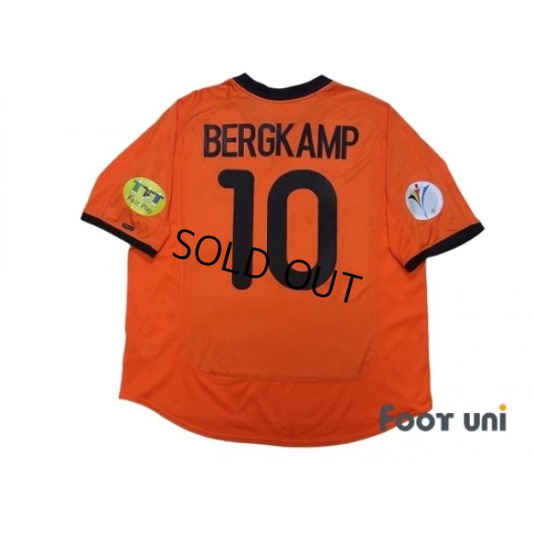 Photo2: Netherlands Euro 2000 Home Shirt #10 Bergkamp UEFA Euro 2000 Patch/Badge UEFA Fair Play Patch/Badge