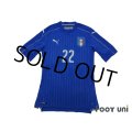 Italy 2016 Home Authentic Shirt #22 El Shaarawy w/tags