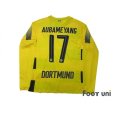 Photo2: Borussia Dortmund 2017-2018 Home Long Sleeve Shirt #17 Aubameyang w/tags (2)