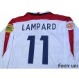 Photo4: England 2004 Home Long Sleeve Shirt #11 Lampard UEFA Euro 2004 Patch/Badge UEFA Fair Play Patch/Badge