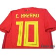 Photo4: Belgium 2018 Home Shirt #10 E.Hazard w/tags (4)