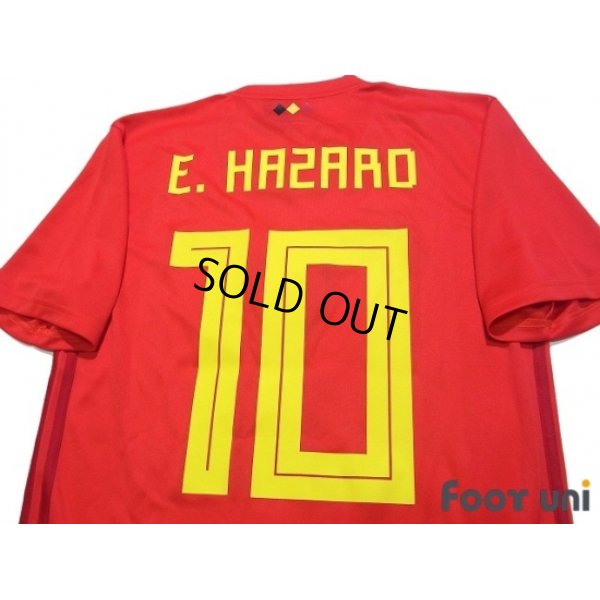 Photo4: Belgium 2018 Home Shirt #10 E.Hazard w/tags