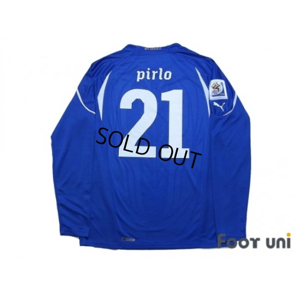 Photo2: Italy 2010 Home Long Sleeve Shirt #21 Pirlo w/tags