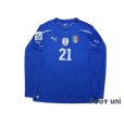 Photo1: Italy 2010 Home Long Sleeve Shirt #21 Pirlo w/tags (1)