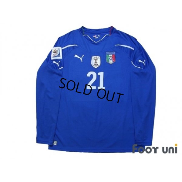 Photo1: Italy 2010 Home Long Sleeve Shirt #21 Pirlo w/tags