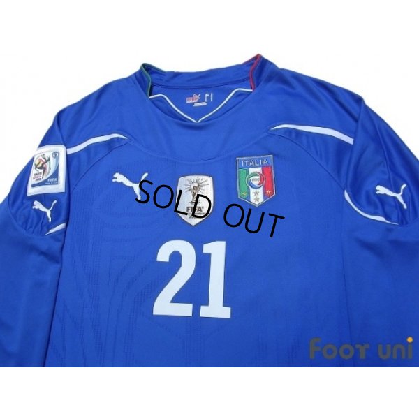 Photo3: Italy 2010 Home Long Sleeve Shirt #21 Pirlo w/tags