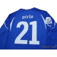 Photo4: Italy 2010 Home Long Sleeve Shirt #21 Pirlo w/tags