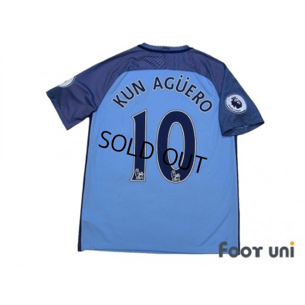 Photo2: Manchester City 2016-2017 Home Shirt #10 Kun Aguero Premier League Patch/Badge w/tags