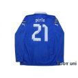 Photo2: Italy 2012 Home Long Sleeve Shirt #21 Pirlo UEFA Euro 2012 Patch/Badge Respect Patch/Badge w/tags (2)