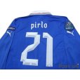 Photo4: Italy 2012 Home Long Sleeve Shirt #21 Pirlo UEFA Euro 2012 Patch/Badge Respect Patch/Badge w/tags (4)