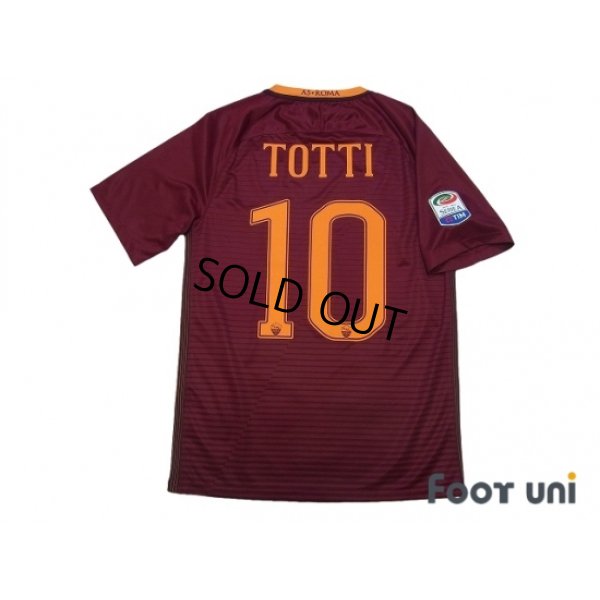 Photo2: AS Roma 2016-2017 Home Shirt #10 Totti Serie A Tim Patch/Badge w/tags