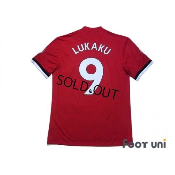 Photo2: Manchester United 2017-2018 Home Shirt #9 Lukaku Premier League Patch/Badge w/tags