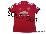 Manchester United 2017-2018 Home Shirt #9 Lukaku Premier League Patch/Badge w/tags