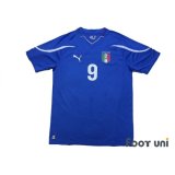 Italy 2010 Home Shirt #9 Toni