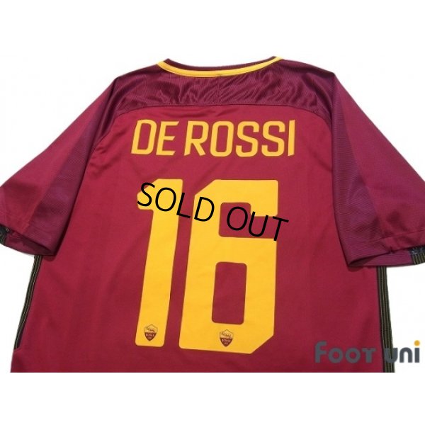 Photo4: AS Roma 2017-2018 Home Shirt #16 De Rossi