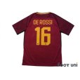 Photo2: AS Roma 2017-2018 Home Shirt #16 De Rossi (2)