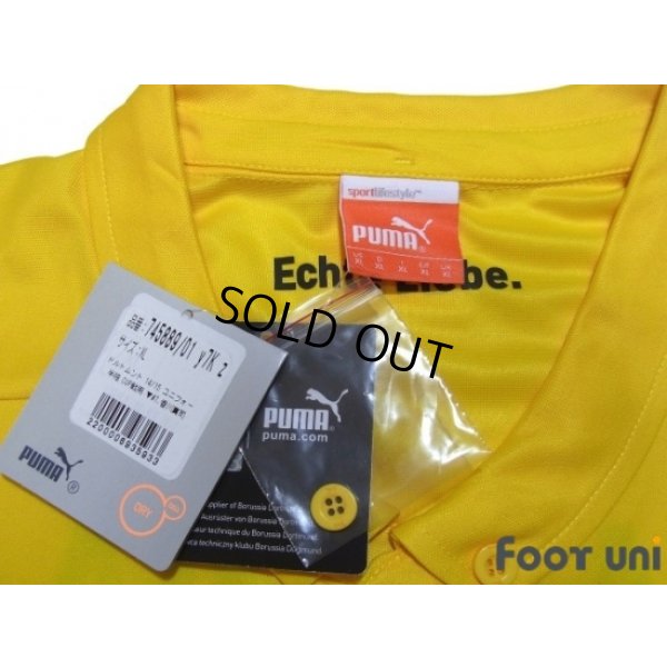 Photo5: Borussia Dortmund 2014-2015 Home Shirt  #7 Kagawa Champions League Patch/Badge Respect Patch/Badge w/tags