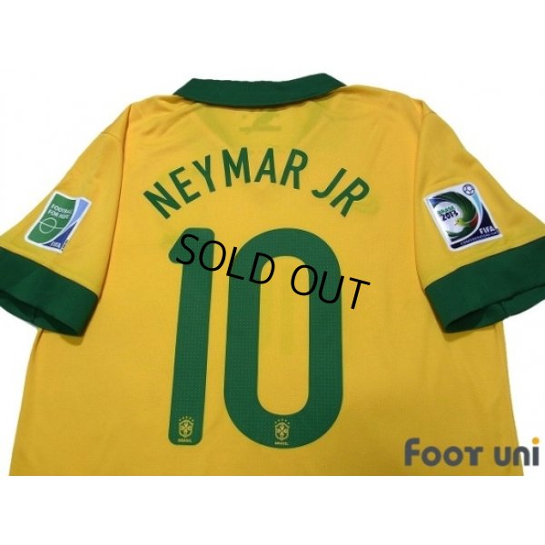 Photo4: Brazil 2013 Home Shirt #10 Neymar JR Confederations Cup Brazil 2013 Patch/Badge