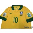 Photo3: Brazil 2013 Home Shirt #10 Neymar JR Confederations Cup Brazil 2013 Patch/Badge (3)