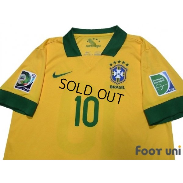 Photo3: Brazil 2013 Home Shirt #10 Neymar JR Confederations Cup Brazil 2013 Patch/Badge