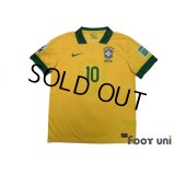 Brazil 2013 Home Shirt #10 Neymar JR Confederations Cup Brazil 2013 Patch/Badge