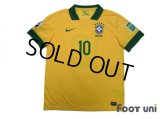 Brazil 2013 Home Shirt #10 Neymar JR Confederations Cup Brazil 2013 Patch/Badge