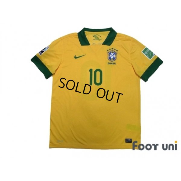 Photo1: Brazil 2013 Home Shirt #10 Neymar JR Confederations Cup Brazil 2013 Patch/Badge