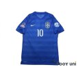 Photo1: Brazil 2014 Away Authentic Shirt #10 Neymar JR w/tags (1)