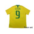 Photo2: Brazil 2018 Home Authentic Shirt #9 Gabriel Jesus w/tags (2)