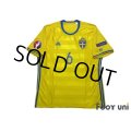 Sweden Euro 2016 Home Shirt #6 Forsberg UEFA Euro 2016 Patch/Badge Respect Patch/Badge
