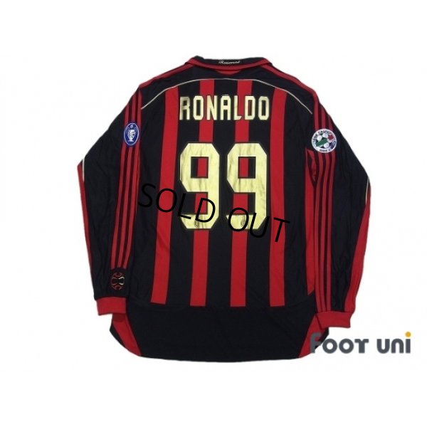 Photo2: AC Milan 2006-2007 Home Match Issue Long Sleeve Shirt #99 Ronaldo