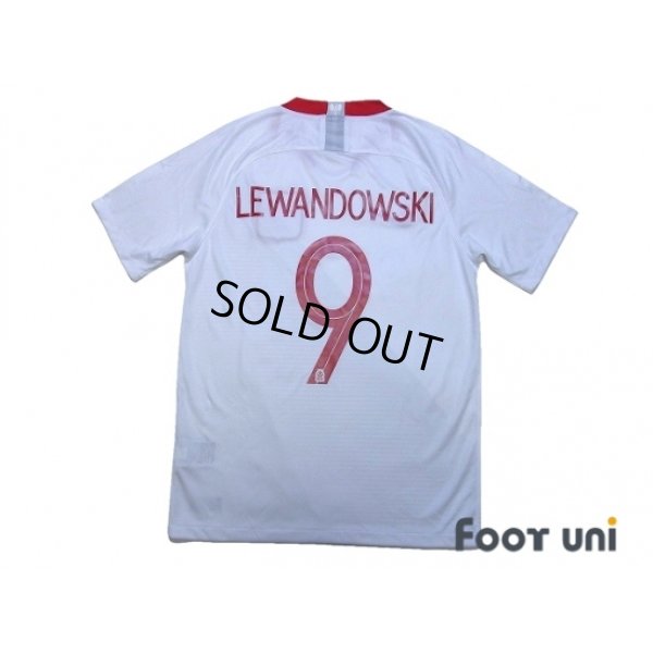 Photo2: Poland 2018 Home Shirt #9 Lewandowski