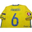 Photo4: Sweden Euro 2016 Home Shirt #6 Forsberg UEFA Euro 2016 Patch/Badge Respect Patch/Badge