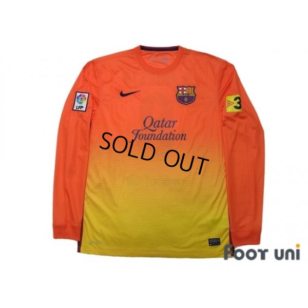 Photo1: FC Barcelona 2012-2013 Away Long Sleeve Shirt #8 A.Iniesta LFP Patch/Badge