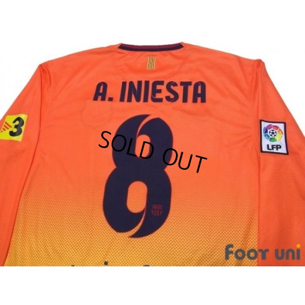 Photo4: FC Barcelona 2012-2013 Away Long Sleeve Shirt #8 A.Iniesta LFP Patch/Badge