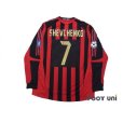 Photo2: AC Milan 2005-2006 Home Match Issue Long Sleeve Shirt #7 Shevchenko (2)