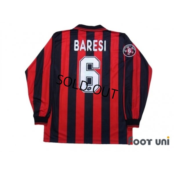 Photo2: AC Milan 1997-1998 Home Long Sleeve Shirt #6 Baresi w/tags