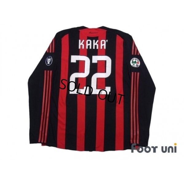 Photo2: AC Milan 2008-2009 Home Match Issue Long Sleeve Shirt #22 Kaka