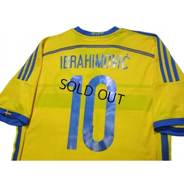 Photo4: Sweden 2014 Home Shirt #10 Ibrahimovic