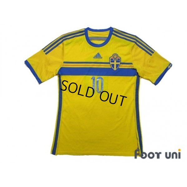 Photo1: Sweden 2014 Home Shirt #10 Ibrahimovic