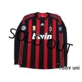 AC Milan 2008-2009 Home Match Issue Long Sleeve Shirt #22 Kaka