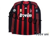 AC Milan 2008-2009 Home Match Issue Long Sleeve Shirt #22 Kaka