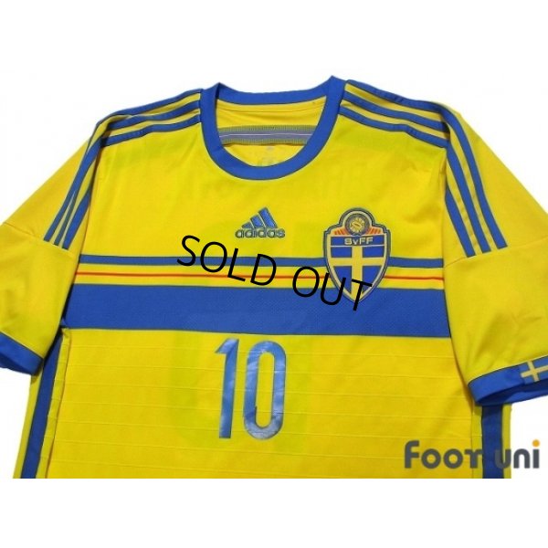 Photo3: Sweden 2014 Home Shirt #10 Ibrahimovic