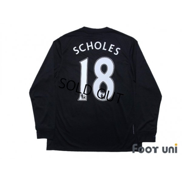 Photo2: Manchester United 2009-2010 Away Long Sleeve Shirt #18 Scholes