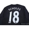 Photo4: Manchester United 2009-2010 Away Long Sleeve Shirt #18 Scholes