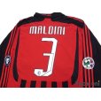 Photo4: AC Milan 2007-2008 Home Match Issue Long Sleeve Shirt #3 Maldini