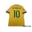 Photo2: Brazil 2015 Home Authentic Shirt #10 Neymar Jr Copa America Chile 2015 Patch/Badge (2)