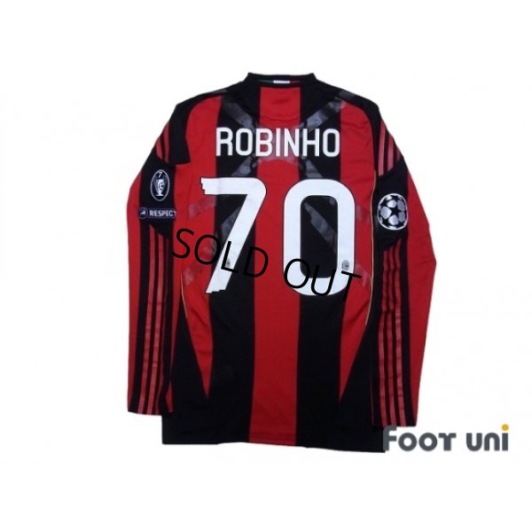 Photo2: AC Milan 2010-2011 Home Match Issue Long Sleeve Shirt #70 Robinho